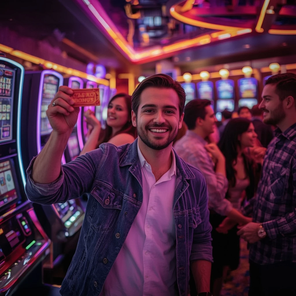 a person with a casino bonus PLAYSQR CASINO